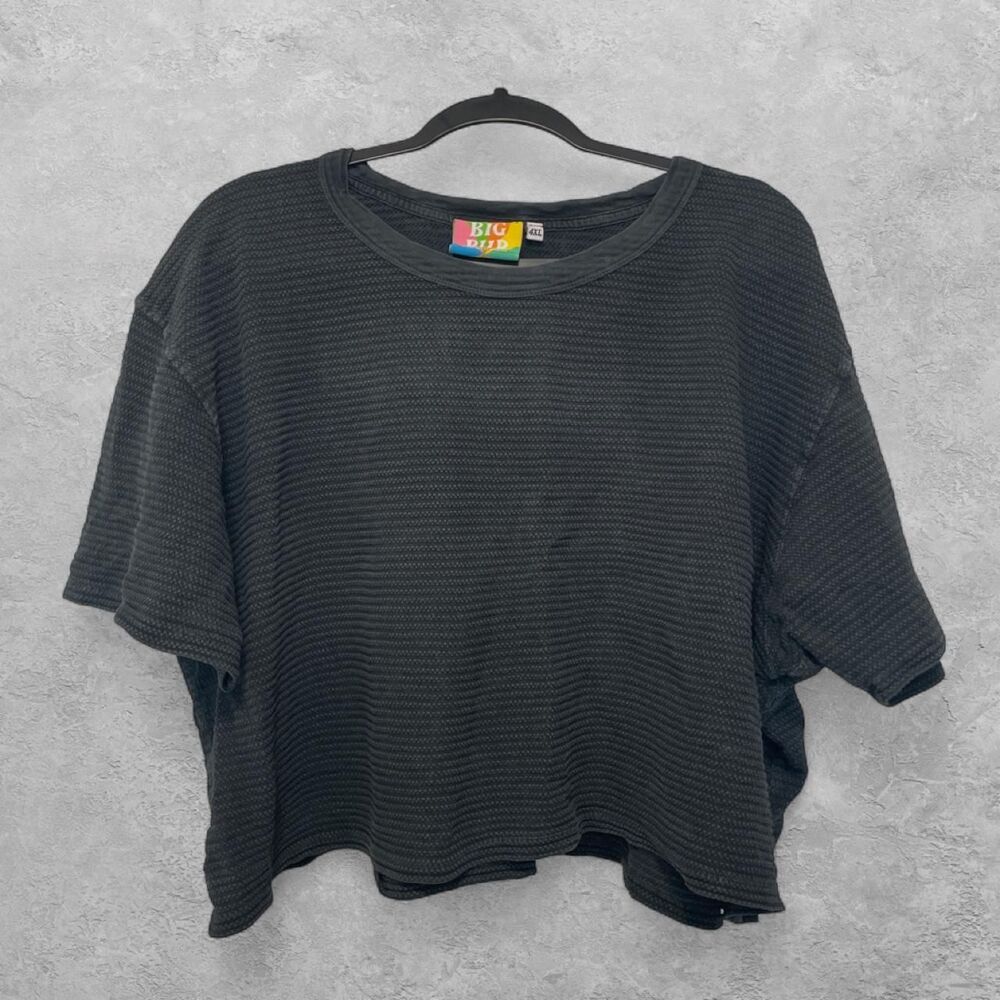 Big Bud Press Honeycomb Cropped Tee Black 4XL Cotton